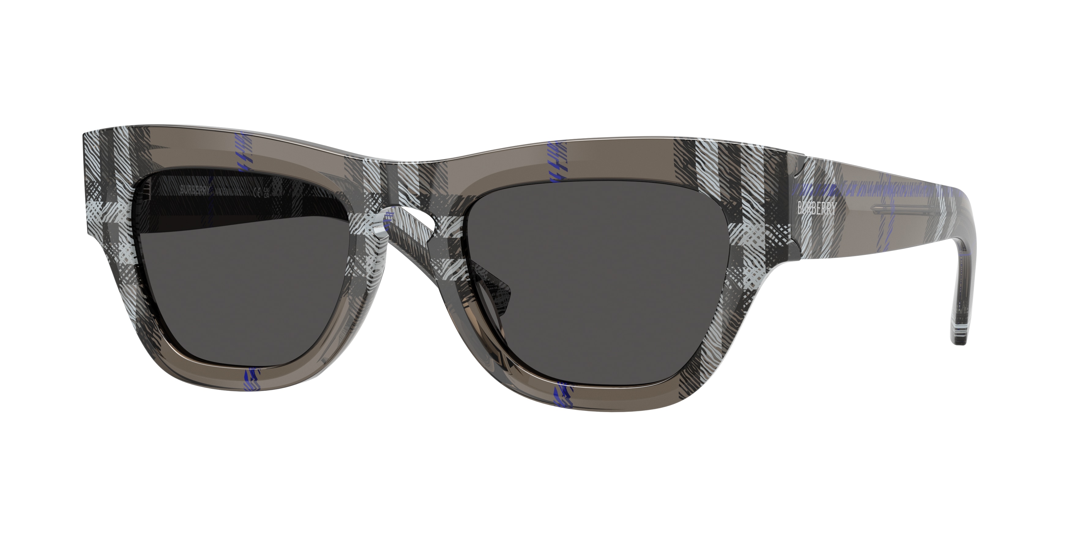 Burberry Woman BE4440U  414787 Sunglasses Acetate Grey Grey Geometric Normal-image